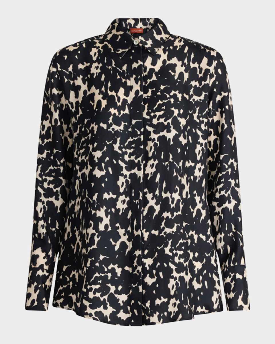 Chika Spotted Button-Down Top